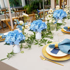 Zeyune Blue 12 Sets Flower Table Centerpieces, Artificial Hydrangeas - Image 6