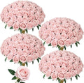 100 PCS Blush Roses Artificial Flowers, Fake Roses with Stem Realistic Silk Rose for DIY Wedding Bouquets Table Centerpieces Arrangements Baby Shower Birthday Home Decor Valentines Day Gift for Her by HyeFloraartificialflowers