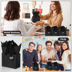 Zhanmai 4.7 x 2.4 x 3.9 Inch 100 Pcs Mini Gift Bags Bulk, Black - Image 6