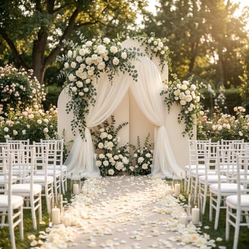 6,6.6,7.2FT Arch Backdrop Stand and Cover Set (Beige) - Image 6