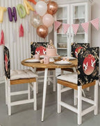 Cherry Blossom Chair Back Covers for Dining Chairs 6 Pack, Harmony Crane Red Moon Paper Fan Washable Removable Chair Slipcover Back Chairs Protector for Wedding Baby Shower Party - Image 4