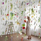 Suncalla 6 Pack 35.4ft Fake Flower LED Garland Backdrop, Fresh, Multicolor - Image 5