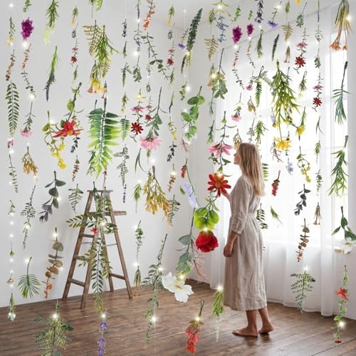 Suncalla 6 Pack 35.4ft Fake Flower LED Garland Backdrop, Fresh, Multicolor - Image 5