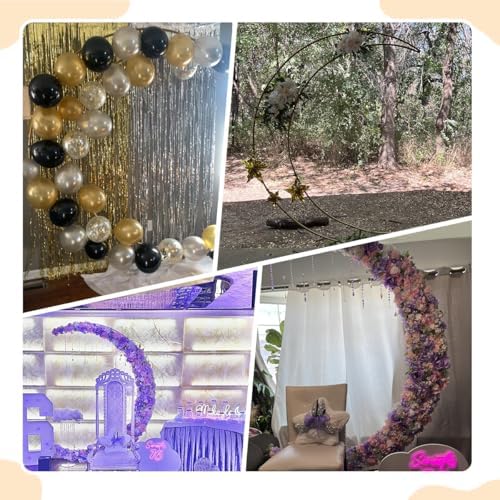 Half Crescent Moon Wedding Arch Backdrop Stand 6.9FT Party Ceremony Arch - Image 6