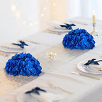 BLOSMON Hydrangea Artificial Flowers Ball Centerpieces Royal Blue Set of 10 - Image 6