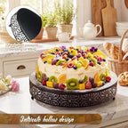 Wenqik 18 Inch Cake Stand Round Metal Cupcake - Image 3