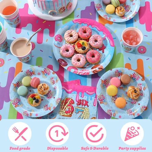 Suclain 150 Pcs 6 7 Birthday Doughnut Party Tablewear - Image 4