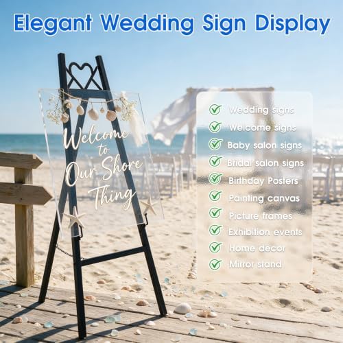 47'' Easel Stand for Wedding Sign Heavy Duty Display for Art - Image 5