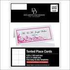 Scribble Vintage Swirl Printable Place Cards, Fuschia, Set of 150 (25 Sheet - Image 6
