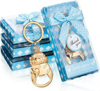 Sieral 24 Pcs Baby Shower Bottle Opener Party Favor for Guest Gold Keychain Gifts Decorations Souvenirs for Girls Boys Baby Birthday Gender Wedding Reveal Bridal Party Decor (Boy) by Sieral