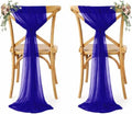 MDS Pack of 125 Chiffon Chair Sashes for Wedding & Event Décor - Royal Blue by MDS