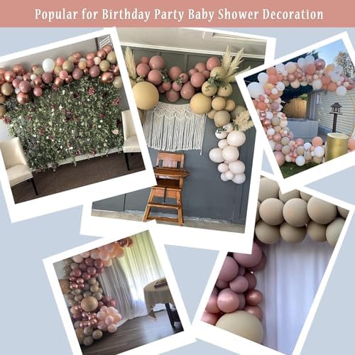 DIY Doubled Layer Cream Peach Apricot Balloons Garland Retro Pink Ballon Kit Chrome Rose Gold Globos Wedding Birthday Baby Shower Party Decor - Image 7