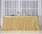 PartyDelight Gold Sequin Table Skirt 9ft Long x 30 Inch High - Image 2