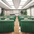 2 Packs Green Table Clothes for 4 Foot Rectangle Tables, Wrinkle Resistant Stretch Spandex Table Covers Fitted Tablecloth with Skirt for Easter Event Banquet Wedding Birthday Party - Image 7