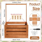 Suzile Baby Shower Crate Wooden Closet Baby Basket Gift,Claybank - Image 3