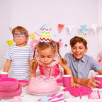 Kochorie 350 Pieces Hot Pink Dinnerware Set, 7 & 9 inch Dessert Paper Plates Cups Napkins Plastic Cutlery Disposable Party Supplies for Birthday Baby Shower Wedding, Serve 50 Guests - Image 6