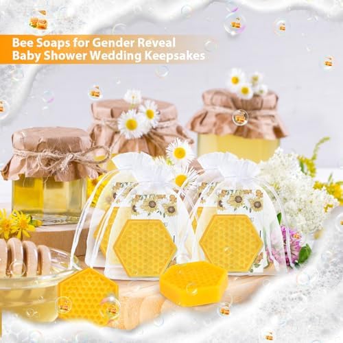 50 Set Bee Theme Baby Shower Soap Favors for Guests - Image 5