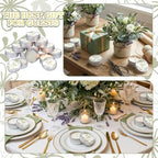 MTLEE 50 Pcs Sage Green Floral Wedding Candles Gift Favors for Guests 1 oz - Image 5