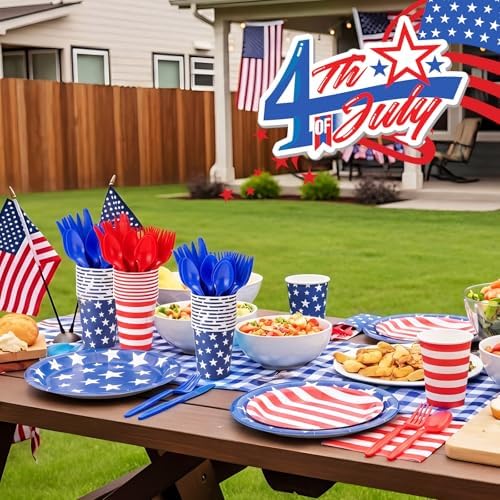 Ziliny 280 Pcs American Flag Patriotic Party Supplies Set, Serve 40 - Image 4