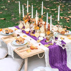 6 Pack Purple Cheesecloth Table Runner 10Ft 23 x 120 Inch - Image 6
