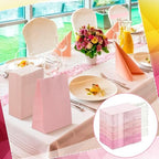 Tenceur 100 Pcs Pink Gradient Gift Paper Kraft Bags with Handle Party Favor - Image 6