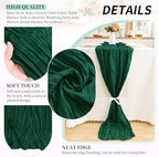 20 Pack Dark Green Cheesecloth Table Runner, 17x108 Inch Semi Sheer Boho Gauze Cheese Cloth Fabric Table Runners for Wedding Party Baby Shower Birthday Garden Farmhouse Table Decor - Image 3