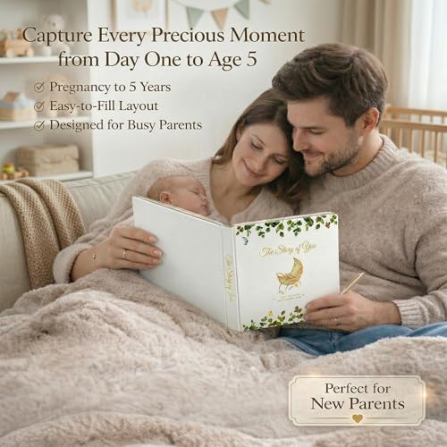 Baby Memory Book Keepsake – First 5 Years (Pregnancy to Age 5) | Gender Neutral Baby Book for Boy or Girl | Milestone Journal & Photo Album for New Parents - Image 6