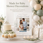 TWING Custom Baby Shower Welcome Sign Photo Canvas Wall Decor, 24 x 36 in - Image 4