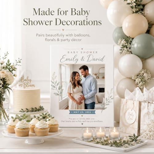 TWING Custom Baby Shower Welcome Sign Photo Canvas Wall Decor, 24 x 36 in - Image 4