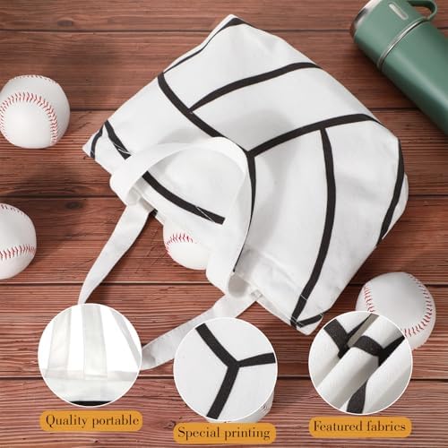 12 Pcs Volleyball Canvas Tote Bags for Kids Sports Party Favor - Image 4