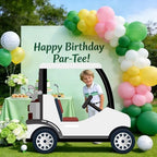 3.94 Ft White Golf Cart Corrugated Plastic Standee Photo Prop - Image 6