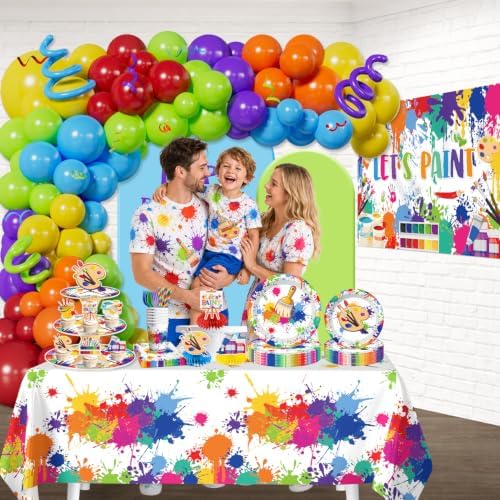 285PCS Paint Party Birthday Decorations Serves 25 - Image 6