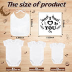 Panitay 100 Pcs White Baby Bodysuits Bibs Kit 25 Guests, Retro - Image 2
