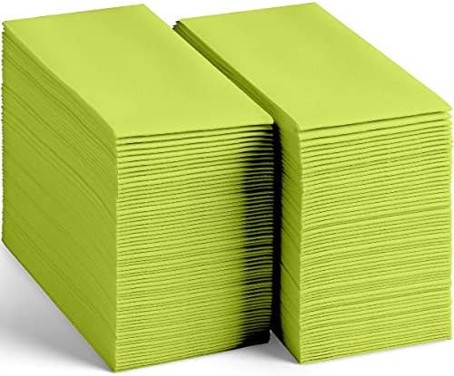 Linen-Feel Colored Paper Napkins - Decortive Cloth-Like Pastel Green Dinner Napkins - Soft And Absorbent. For Kitchen, Party, Wedding, Bathroom Or Any Occasion. (Pack of 100) - Image 5