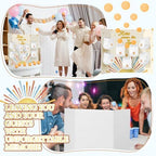 Ctosree 31 Pcs Here Comes the Sun Theme Baby Shower Diaper Game 1 Diaper Baby Shower Game Board 7 Diapers 10 Plastic Balls 1 Organza Bag for Bridal Games Boy Girl - Image 5