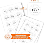 Set of 24 Popcorn Stickers | Popcorn Stickers | Personalized Wedding, Bridal Shower, Baby Shower or Party Favor Labels| Custom Labels | Popcorn Stickers - Image 2