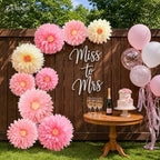Large Tissue Paper Flower for Baby Shower Party Wall Decor(Pink) - Image 5