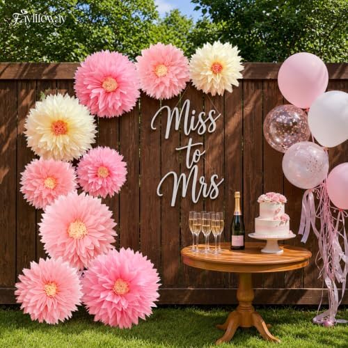 Large Tissue Paper Flower for Baby Shower Party Wall Decor(Pink) - Image 5