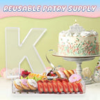 13.8" Extra Large Acrylic Letter Charcuterie Board Box, Reusable Fillable Letter Cake Candy Dish Display Serving Tray for Birthday Anniversary Party Decoration (K) - Image 5