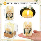 Tujoe 24 Pcs Baptism Party Favors Candles, LED Tea Lights Gift Boxes - Image 3