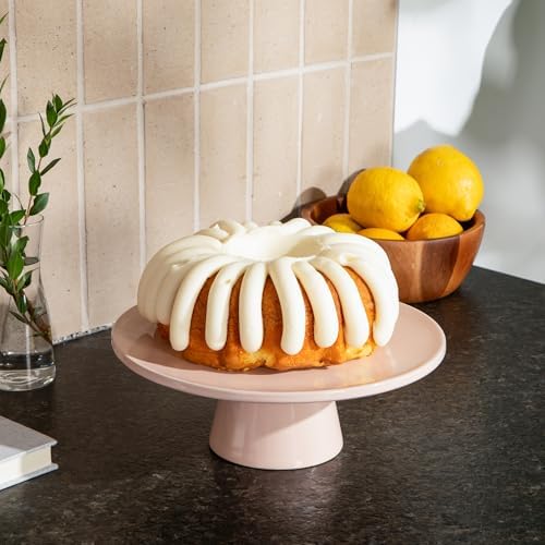 THE Cake Stand, 10 Inch Ceramic Pedestal Dessert Stand, Rose - Image 2