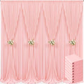 8 Panels Blush Pink Backdrop Curtain for Parties Pink Wrinkle Free 40ft x 10ft Backdrop Drapes for Baby Shower Wedding Birthday Photo Gender Reveal Photography Polyester Fabric Background Decoration by Suppromo