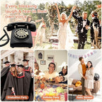 Audio Guest Book Wedding Phone, Customized Audio Messages, Retro Rotary Audio Guestbook for Wedding, Baby Shower, Birthday Party, Anniversary, Graduation (Matte Black) - Image 7
