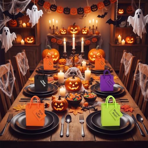 Sherr 100 Pcs Halloween Mini Gift Bags Bulk, 4 x 2.75 x 4.5 in Paper Bag - Image 5