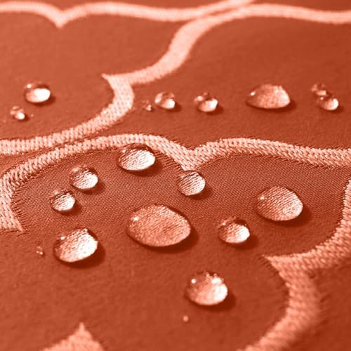 SASTYBALE Fall Rectangle Jacquard Tablecloth, Rust/Burnt Orange, 60"x120" - Image 7