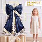 Sosation Christmas Blue Large Bow Decor Big Bow for Backdrop 24x43 in - Image 2