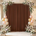 Brown Backdrop Curtains 10ftx10ft Rustic Polyester Photo Drapes by SoarDream