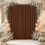 Brown Backdrop Curtains 10ftx10ft Rustic Polyester Photo Drapes by SoarDream