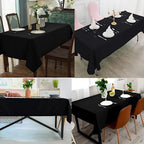 FINDYOU 6 Pack Black Table Cloth Rectangle Table 60 x 126 Inch Tablecloths for 6 Foot Rectangle Tables. Stain and Winkle Resistant Polyester Washable Table Cloths for Parties Wedding Dining - Image 6
