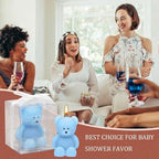 50 Pcs Bear Baby Shower Candle Favors for Guest Bear Party Favors Baby Shower Candles Bulk for Gifts Party Decorations (Light Brown,Dark Brown,Blue) - Image 5